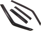 WD2-326 Dark Smoke 4 Pcs Set Window Visor (Outside Mount) Deflector Rain Guard Compatible with 1992-2000 Mitsubishi Montero