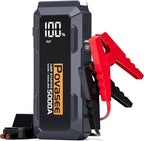 5000A Jump Starter | Povasee A40 Car Battery Jump Starter, 12V Portable Power Pack for All Gas & 10L Diesel Engines, with 3" LCD Display, Dual USB Output & Multi-Mode LED Light