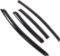WD2-771 Dark Smoke 4 Pcs Set Window Visor (Outside Mount) Deflector Rain Guard Compatible with 2014-2016 Kia Forte Sedan