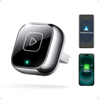 Wireless Carplay & Android Auto Adapter, Metal Design Mini & Stable 2-in-1 Dongle, Convert Vehicle's Wired CarPlay/AA to Wireless, for iOS 10+/Android 11+ & Cars from 2016
