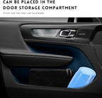 Wevdn Car Trash Can Bin with Lid, Mini Leakproof Vehicle Side Door Cup Holder Trash Can with Lid, Multipurpose Organizer Portable Garbage Bin for Cup Holder Car Home Office (Dark Blue)