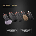 Drill Brush Attachment, 5 Pcs Mixed Hair Drill Brush Head Set, Auto Detail Set, Replacement Car Detail for Cleaning Interior or Exterior, Used on Electric, Electric Driver