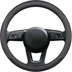 New Nappa Leather car Steering Wheel Cover, Universal 15 inch Black