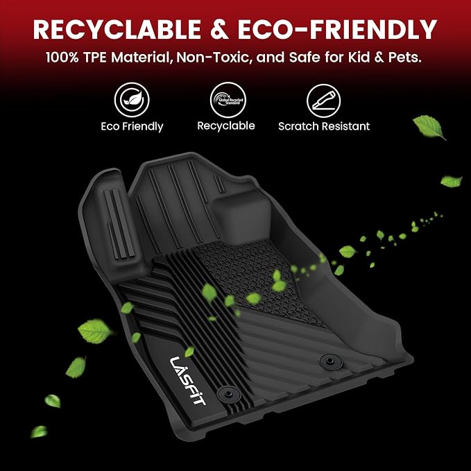 Floor Mats Fit for Subaru Forester 2024 2023 2022 2021 2020 2019 | All Weather TPE Custom Fit Easy Clean Durable No-curling Floor liners for Subaru Forester 2019-2024 1st & 2nd Row Car Mats