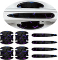 3D Texture Car Door Handle Protector ，Anti-Scratch Waterproof Paint Protection Film, Car Door Bowl Guard Sticker，Universal Vehicle Exterior Decoration Accessories (Purple B)