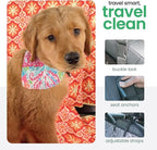 3-in-1 Back Seat Cover for Dogs, 100% Cotton Canvas Back Seat Hammock with Headrest Straps, Belt Slots, & Anchors, Non-Skid Cargo Area Cover, Machine Washable, No Harmful Chemicals, 56"x56"