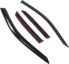 Outside Mount Window Vent Visors Rain Guards Compatible with Audi A8 1994-2002 | Side Window Wind Deflectors Rain Shields | Smoke Tinted, 4 Pcs Set, DGWV-774