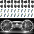20PCS Car LED Dash Lights - Super Bright Instrument Cluster Light Bulbs with T5 37 74 LED Bulbs & Twist Lock Socket - Universal 12V L-ED Lights for Car Interior Accessories (White)
