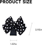 2PCS Car Seat Hooks, Cute Bow Car Seat Headrest Hooks for Purses, Bags, Umbrella, Universal Automotive Interior Decoration Accessoriesl for Vehicle, SUV, Sedan, Truck (Black Spot)