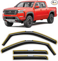 in-Channel Window Rain Guards Fit for Nissan Frontier Crew Cab 2022-2025 2026 Rain Guard Truck Extra Durable Window Deflectors Window Vent Visors Vent Shades Exterior Car Accessories-4pcs