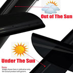 Window Visors Rain Guards for Chevy Silverado/GMC Sierra 1500 2500HD 3500HD Double/Extended Cab 2014-2018,Side Wind Deflectors Vent Guard Shade Sun Smoke 94528, 4-Pieces Set