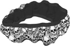 Skull Steering Wheel Cover Non Slip Black and White Neoprene Steering Wheel Protector Covers Universal 15 inch for Women Men Car Accessories