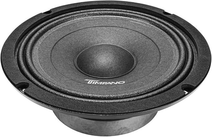 Timpano 8 Inch Shallow Car Speaker 700 Watts TPT-MB8-4 Slim Shallow Profile 4 Ohm, PRO Midbass Car Audio Loudspeaker Compact for Doors (Single)