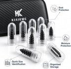 Tire Repair Screws Kit, Screw in Tire Plugs for Emergency Puncture Repair, Rubber Nail Screw in Tire Plug Kit with Pliers, Screwdriver & Rubber Cement for Tubeless Tires