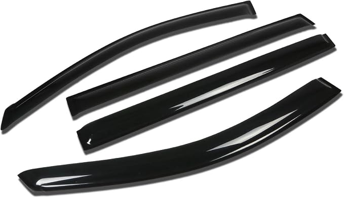 Rain Guards Tape-On Compatible with 2005-2010 Toyota Sienna, Acrylic Window Visor Deflector