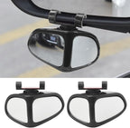YoRise 2PCS Car Blind Spot Mirrors, 360° Adjustable Wide Angle Auxiliary Rear View Mirror, HD Glass Side Mirror Blindspot, Universal Car Convex Mirrors for Most Vehicles (Black)