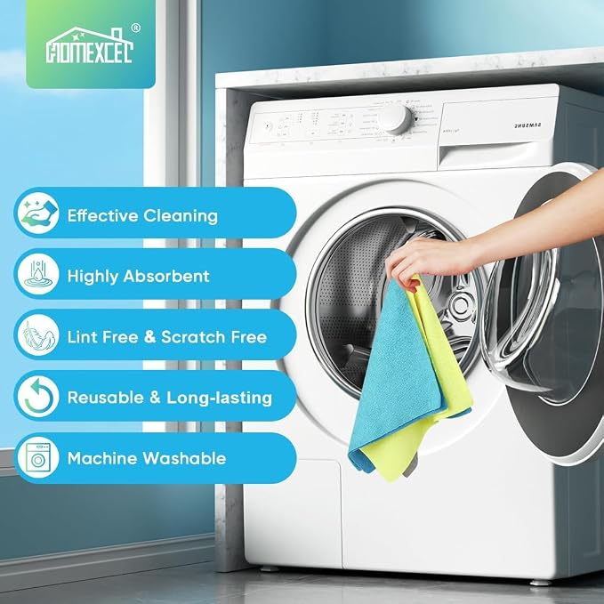 Microfiber Cleaning Cloths, 100 Pack Microfiber Towels for Cars, Lint & Scratch-Free Bulk Cleaning Rags for House, Kitchen, Car and Shop, Multicolor Absorbent Cleaning Towels 11.5 x 11.5 inch