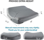 Leather Car Memory Foam Heightening Seat Cushion for Short People Driving, Hip(Coccyx/Tailbone) and Lower Back Pain Relief, Adult Booster Seat for Car, Truck,SUV,Office Chair,Wheelchair.