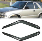 2pcs Original Shatterproof Rainproof Side Window Wind Deflectors for Chevy S10 95-05,Tape-on Rain Guards Sets,Vent Deflector for 95-05 S10 Blazer 95-01 S15 Jimmy 94-04 Sonoma 96-00 Hombre 92127