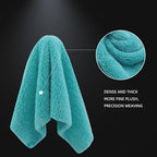 Microfiber Drying Towel Car Wash Drying Towel, 6 Pack Super Plush Edgeless Car Wash Towels for Auto Detailing, 16.1x17.7 in, 420GSM, Teal Blue-MT039