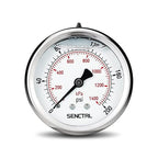 0-200 Psi Glycerin Liquid Filled Pressure Gauge, 2.5" Dial Size, 1/4" NPT Back Mount, Stainless Steel Case, for Water Oil Pressure Test in Pipe Pool Pump Sand Filter Air Compressor