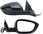 Right Passenger Side Mirror Compatible with Honda Accord LX Sport 1.5T 2018-2025 Power Glass | Non-Heated | Paint to Match Repalces HO1321328 76208-TVA-A02 (3Pins-Black)