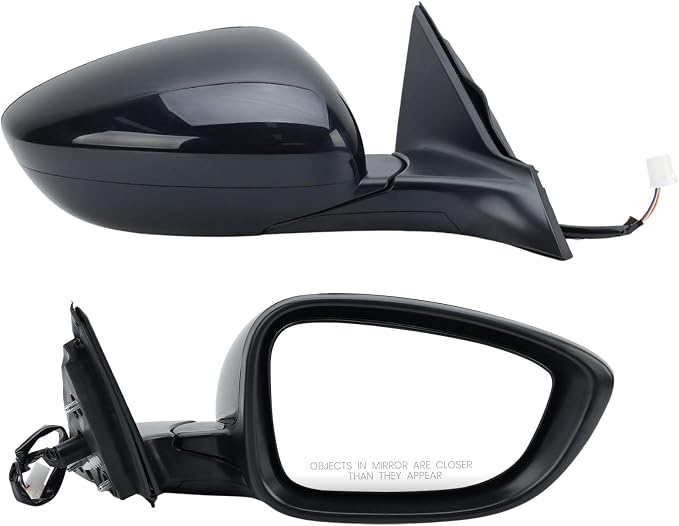 Right Passenger Side Mirror Compatible with Honda Accord LX Sport 1.5T 2018-2025 Power Glass | Non-Heated | Paint to Match Repalces HO1321328 76208-TVA-A02 (3Pins-Black)