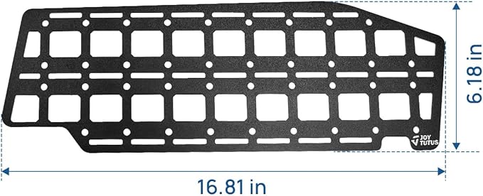 Sun Visor Organizer Compatible with 2018-2026 Wrangler JL & 2020-2026 Gladiator JT, Tactical Rigid Molle Panel Sun Visor Storage, Tactical Gear Rack