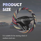 Boho Steering Wheel Cover, Steering Wheel Cover Women, 15 inch Hippie Style Protector Covers, Universal Ethnic Flax Cloth Car Accessories Universal for SUV Van Truck (Hippie-B)