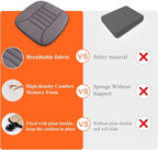 Car Seat Cushion with 1.2inch Comfort Memory Foam, Seat Cushion for Car and Office Chair (Dark Grey)
