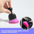 Car Interior Detailing Brush,Soft Bristle Cleaning Brush Car Detailing Brush Dusting Brush,Car Interior Cleaning Tool,Auto Detail Brush Car Dash Duster Brush (Black&Double Purple)