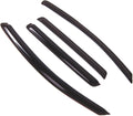 WD2-628 Dark Smoke 4 Pcs Set Window Visor (Outside Mount) Deflector Rain Guard Compatible with 2007-2012 Dodge Caliber
