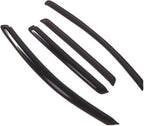 WD2-628 Dark Smoke 4 Pcs Set Window Visor (Outside Mount) Deflector Rain Guard Compatible with 2007-2012 Dodge Caliber