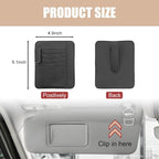 2 PCS Car Sun Visor Organizer, Small Auto Visor Organizer and Storage, Registration and Document Holder for Sunglasses, Card, Pen, Driver License, Car Accessories (Black)