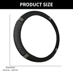 Bling Car Steering Wheel Cover, 15 Inch Rhinestones Soft Leather Elastic Steering Wheel Protector, Sparkly Crystal Diamond for Women, Car Interior Accessories for Most Cars (Black)