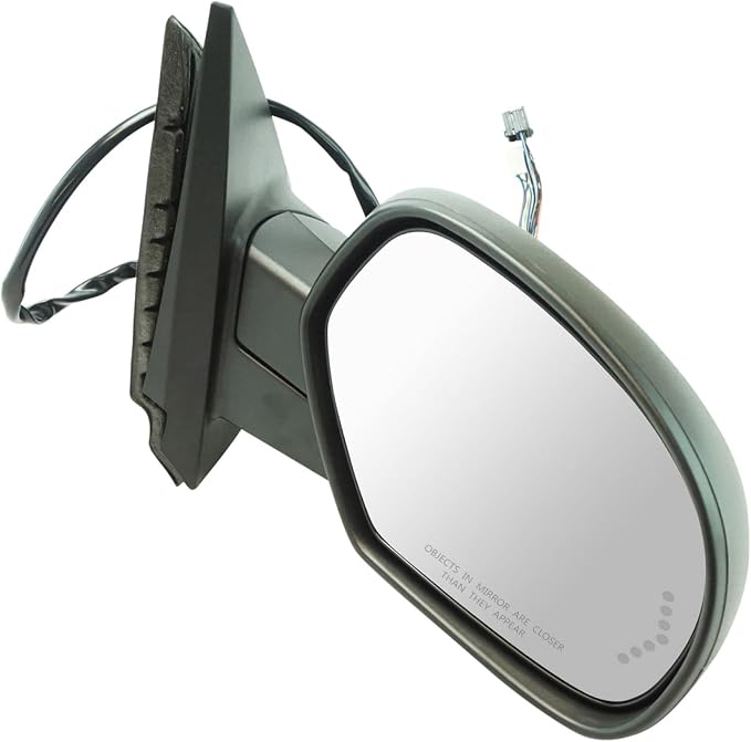 Passenger Side Mirror Assembly Power Folding Electric Adjustment Heated Memory Textured Compatible with 2007-2014 Chevy Silverado 2500 HD 3500 2007-2010 GMC Sierra GM1321437