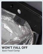 Trash Can for Tesla Model Y 2020-2026 Garbage Bag [Strong Magnetic Buckle] with LED Light 1PCS Backseat Hanging Garbage Bin Waterproof Faux Leather Model Y Interior Accessories 2.5 Gallons