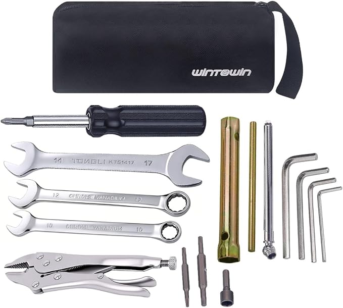 Compact Tool Kit for Roadside Service,Sports Bike,Motorcycle Repair Tool Kit for Japanese Motorcycle, ATV,UTV,Sports Bike,Gift for Father Husband Christmas Birthday