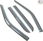 Car Window Rain Guard | Outside Mount Visors Auto Side Window Deflectors | Windows Visor Rain Shields Compatible with 2015-2016 Ford F-150 SuperCrew/Crew Cab | 4 Pcs Set, LGWV2-791, Light Tinted