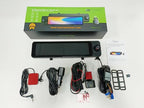 3 Channel Rear View Mirror Camera, 4K+1080P+1080P Front Inside and Rear Car Camera, 12" Touch Screen Backup Camera with 5GHz WiFi GPS, 24H Parking Mode, HDR Night Vision, G Sensor, Free 64G Card