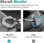 Shopping GD Multi-Functional Car Duster Cleaning Dirt Dust Clean Brush Dusting Tool Mop Gray Car Cleaning Products