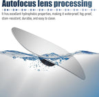 4PCS Car Blind Spot Mirror, Wide Angle HD Glass Rectangle Convex Frameless Side Blindspot Mirror with Adjustable Stick, Auto Exterior Rear View for Wide Angle, Universal for Vehicles (Extended)