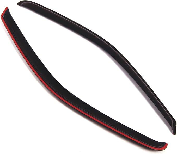 WD2-086 Dark Smoke 2 Pcs Set Window Visor (Outside Mount) Deflector Rain Guard Compatible with 1997-2005 Chevrolet Venture