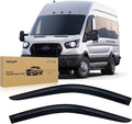 Window Visors for Ford Transit 2014 2015 2016 2017 2018 2019 2020 2021 2022 2023, Out-Channel Window Wind Deflectors Rain Guards -2PCS
