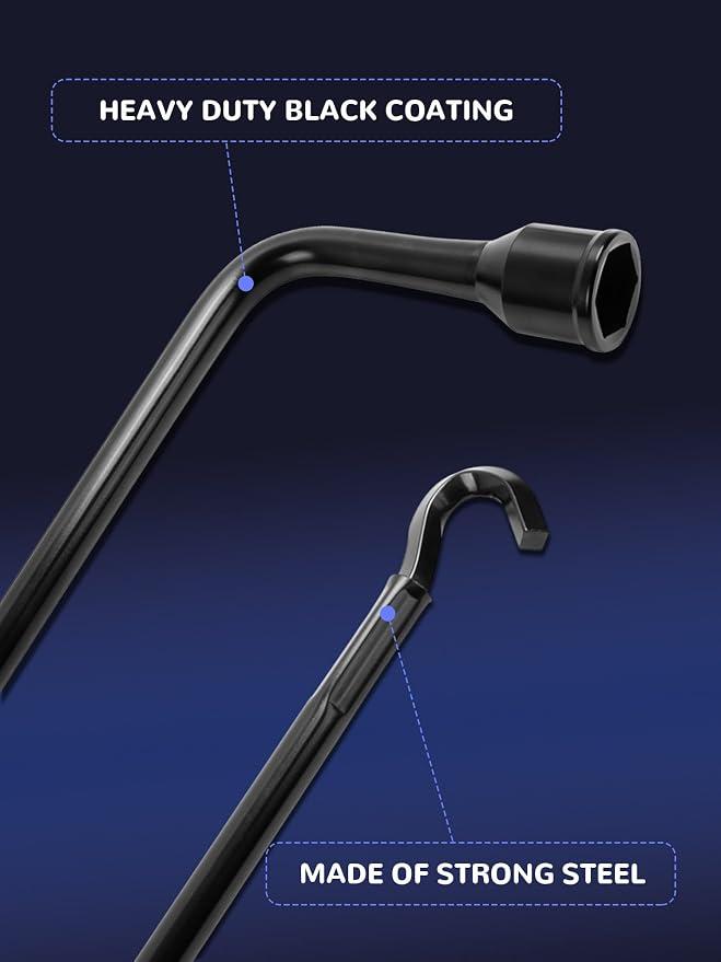Spare Tire Tool Kit with Spare Tire Jack Handle and Wheel Lug Wrench Compatible with 2003-2021 Ram 1500 2019 Ram 1500 Classic 2020-2021 Gladiator Spare Tire Removal Tool Kit