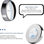 2 PCS Car Blind Spot Mirror, 1.97" HD Anti-Scratch Safe Blind Spot Rearview Mirror, 360° Rotatable Adjustable Wide Angle Auxiliary Side View Mirror, Universal for Most Cars (Black)