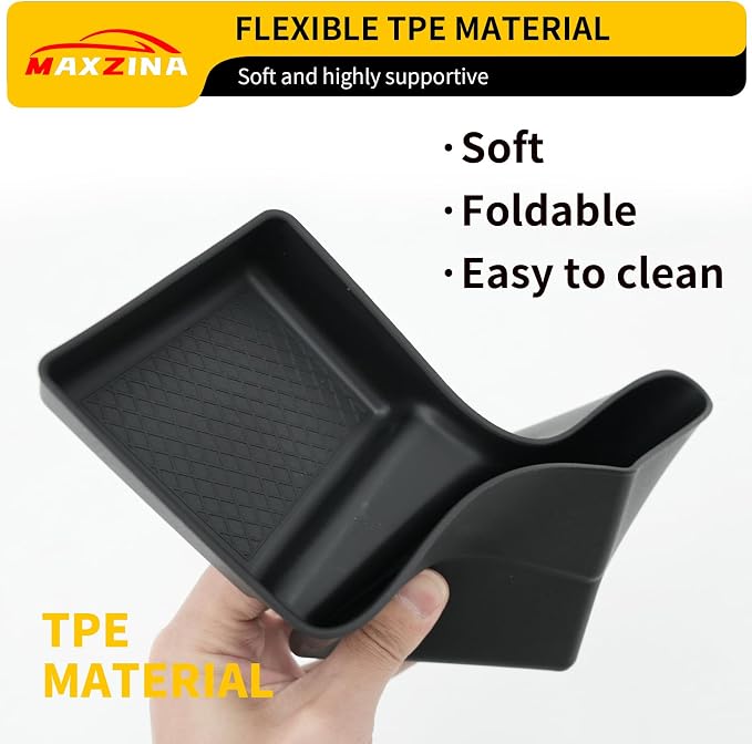 Door Side Storage Tray Compatible with 2023-2025 2026 Honda CRV (Not for Hybrid) Side Door Storage Box Organizer Car Side Phone Pocket TPE Front & Rear 4PCS for 2024 CR-V Accessories