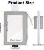 Registration & Insurance Card Document Holder for Visor, Carrying Case for High Road Registration and Insurance Pocket, Adjustable Visor Bag Drivers License Holder, Fit Most Car, SUV and Truck (Gray)