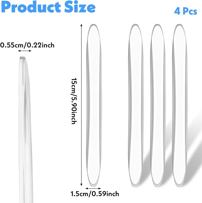 4Pcs Silicone Car Door Edge Guards, Anti-Collision Bumper Guard Protector Clear Strips Protector Universal Car Door Protectors Trim Molding for Sedans SUV Bumper Rearview Mirror (Transparent)