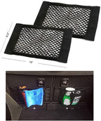 Universal Mesh Cargo Net Storage Net Wall Sticker Organizer Pouch Bag Storage Mesh Net for Car Trunk Storage Add On Organizers for Car Truck (15" x 9.5"(2 Packs, W/Loop))